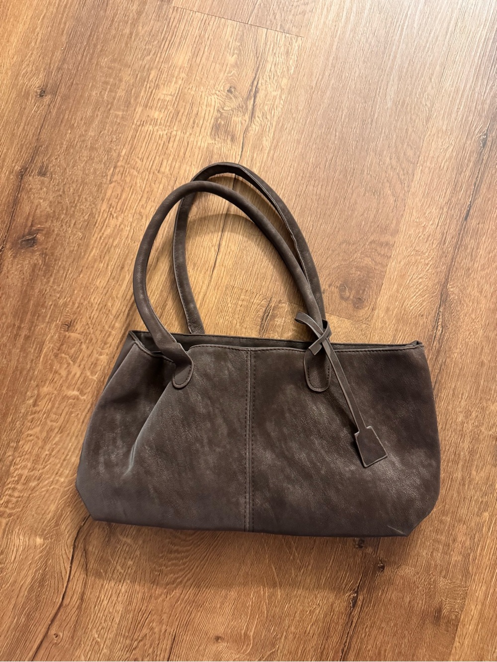 Women's Brown Suede Shoulder Bag with Double Straps
